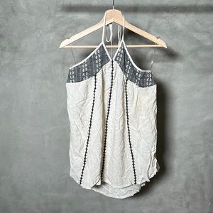 Embroidered Boho Halter Top / Tunic
